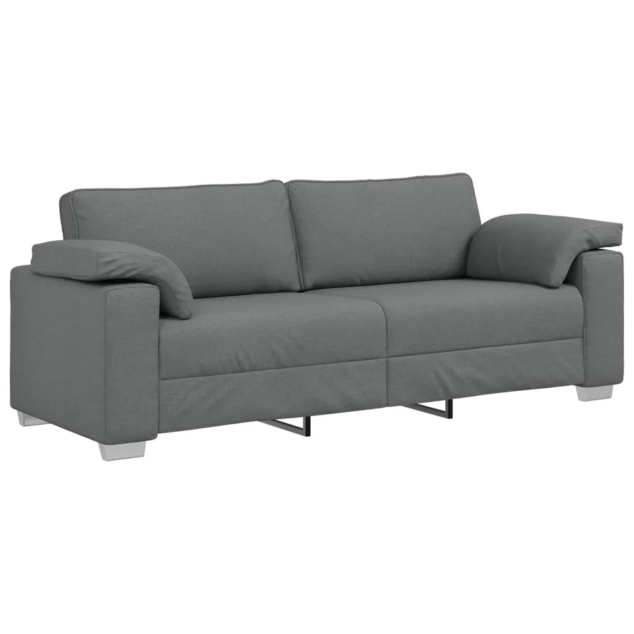 Sofa 3 places Gris foncé 220 cm tissu - 2