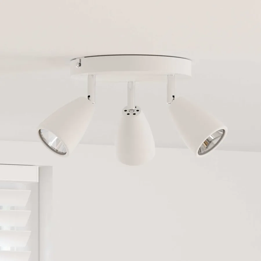 Spot de plafond Blanc 19 x 19 x 14,5 cm Métal