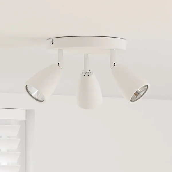 Spot de plafond Blanc 19 x 19 x 14,5 cm Métal