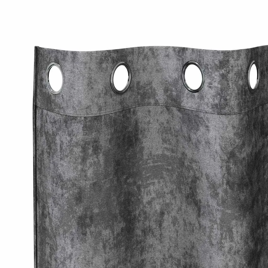 Rideaux en velours 2 pcs Gris 225 x 140 cm Velours - 5