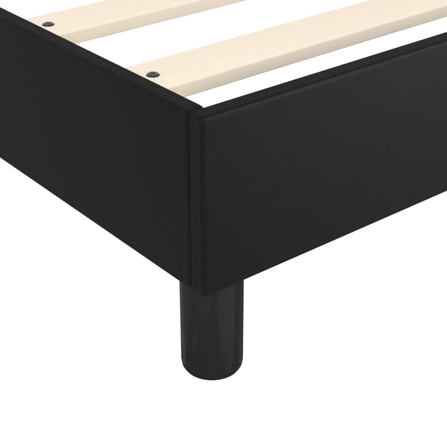 Cadre de lit sans matelas noir 200x200 cm similicuir - 7