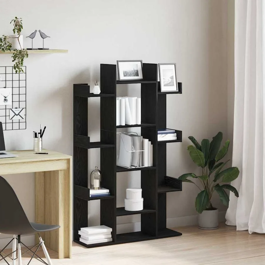 Bibliothèque Chêne noir 86 x 25,5 x 140 cm Bois d'ingénierie