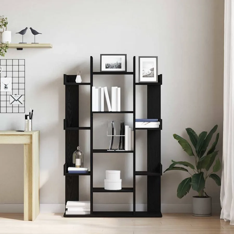 Bibliothèque Chêne noir 86 x 25,5 x 140 cm Bois d'ingénierie - 4