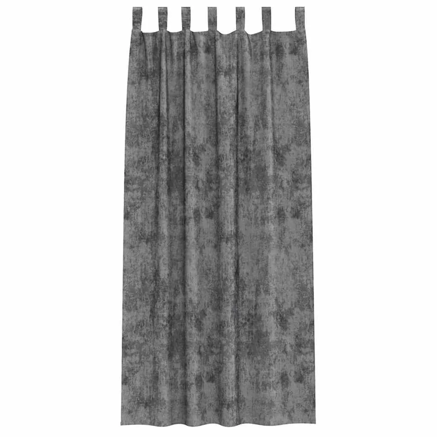 Rideaux en velours 2 pcs Gris 260 x 140 cm Velours - 4