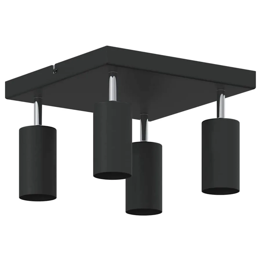 Spot de plafond avec des projecteurs Noir 26 x 26 x 16 cm Métal - 5