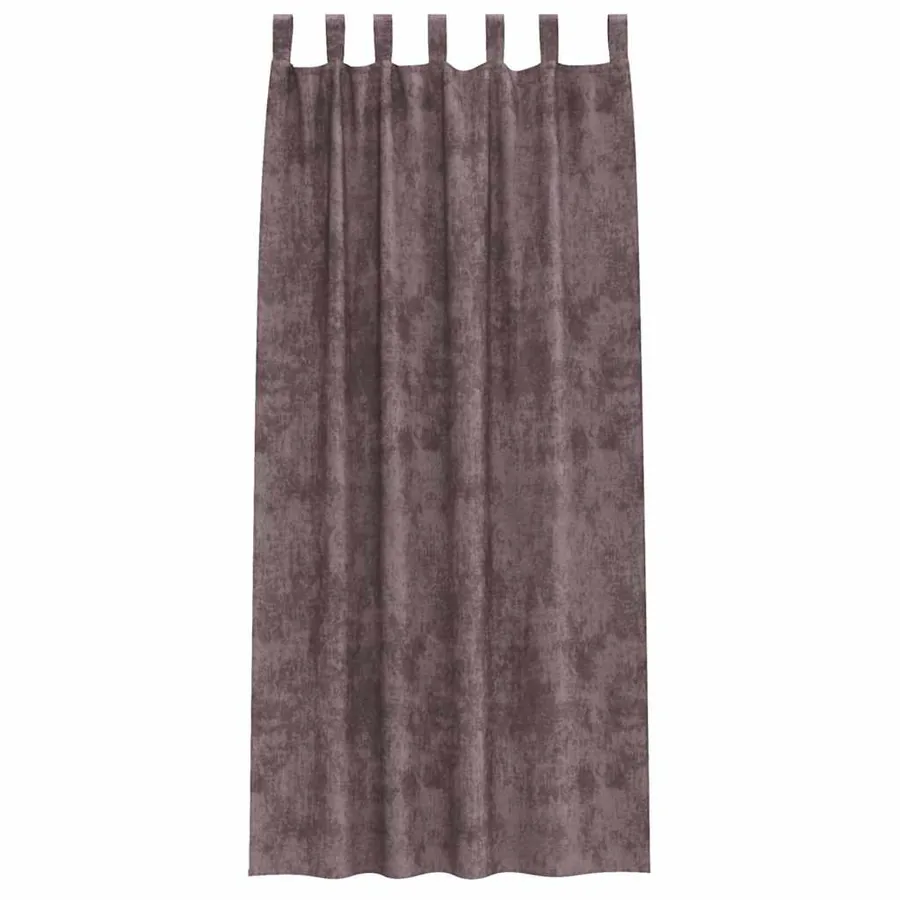 Rideaux en velours 2 pcs Marron 245 x 140 cm Velours - 4