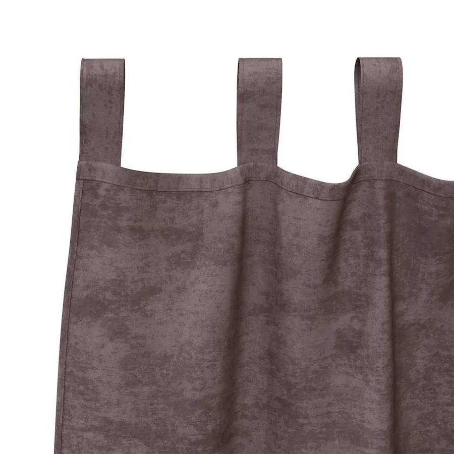 Rideaux en velours 2 pcs Marron 245 x 140 cm Velours - 5