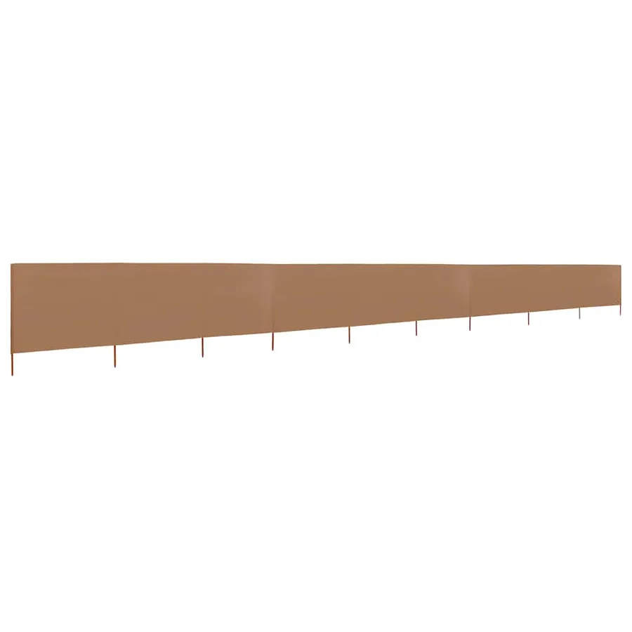 Paravent 9 panneaux Tissu 1200 x 120 cm Taupe - 2