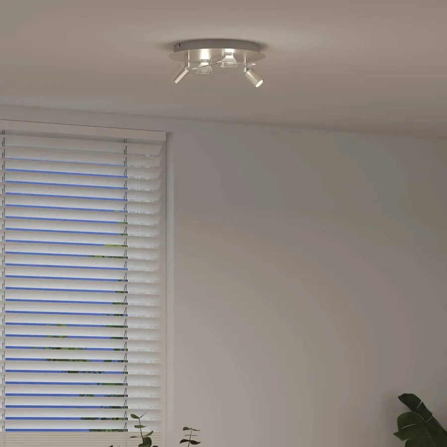 Spot de plafond Nickel 29 x 29 x 11 cm Acier et Verre - 4