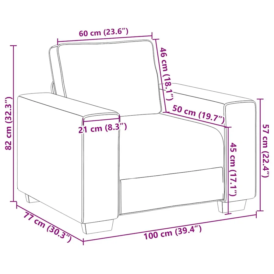 Ensemble de canapé 3 pcs avec coussins en tissu gris foncé - 11