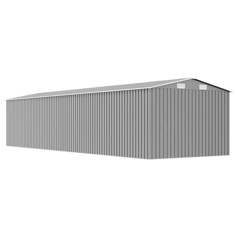 Abri de jardin Gris 257x779x181 cm Acier galvanisé - 7