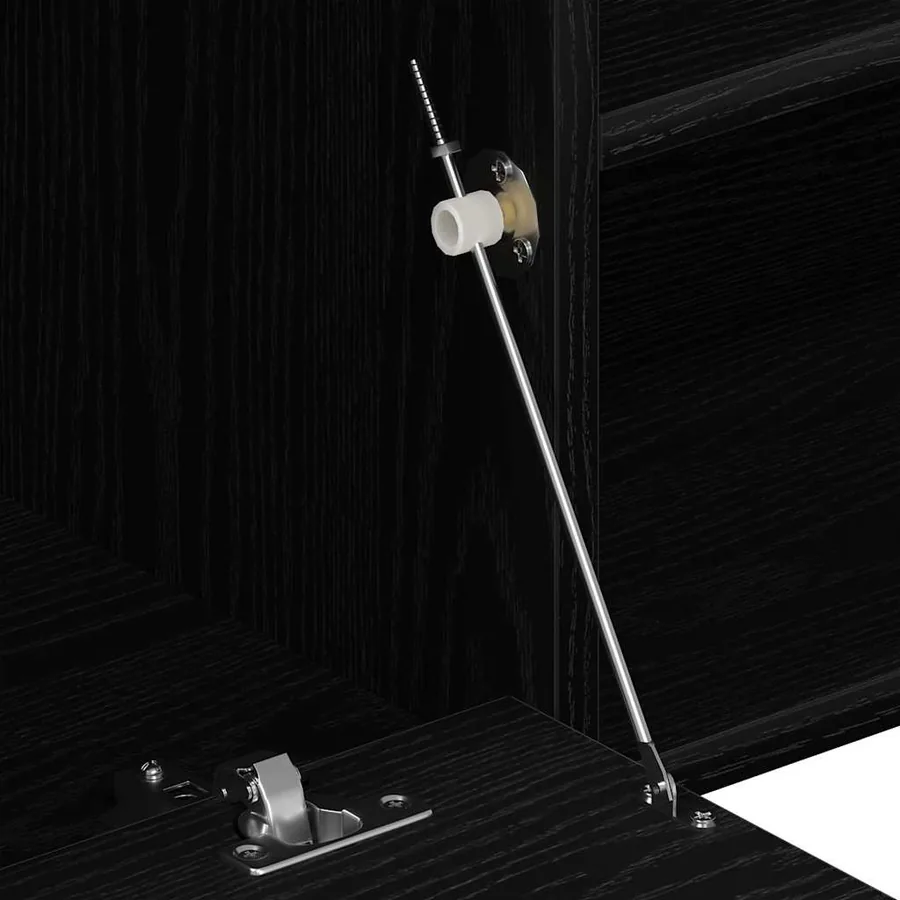 Meuble TV en chêne noir 120x34x37 cm bois d'ingénierie - 11