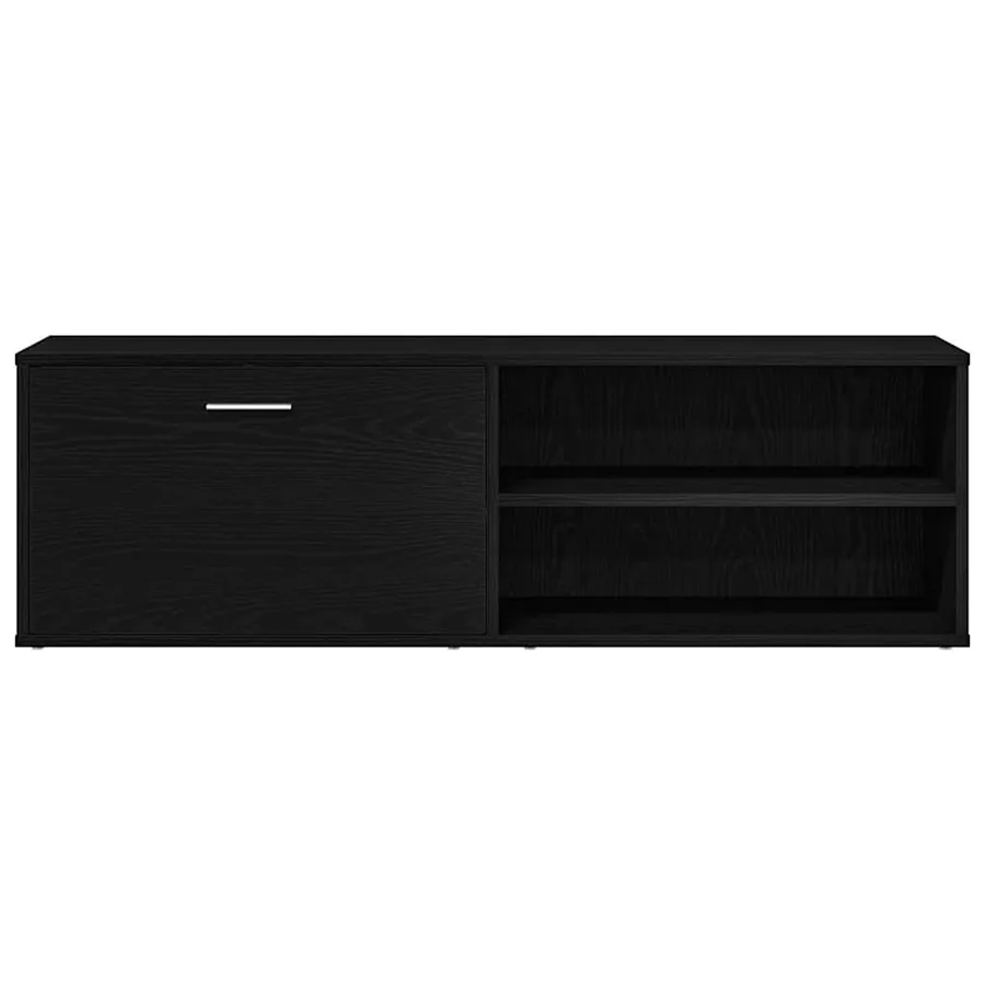 Meuble TV en chêne noir 120x34x37 cm bois d'ingénierie - 6