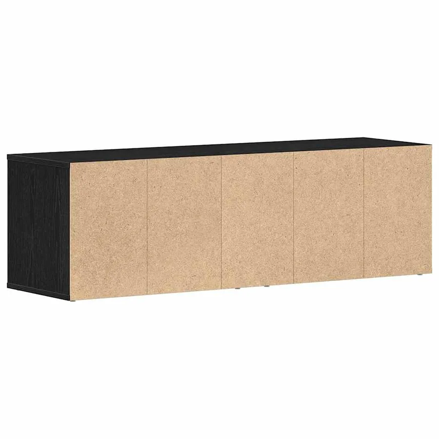 Meuble TV en chêne noir 120x34x37 cm bois d'ingénierie - 8