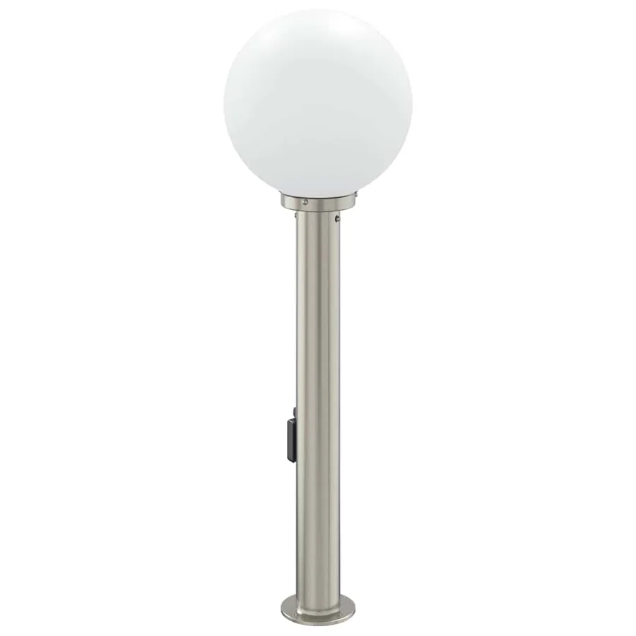 Borne lumineuse avec détecteur et prise 80 cm acier inoxydable IP44 - 5