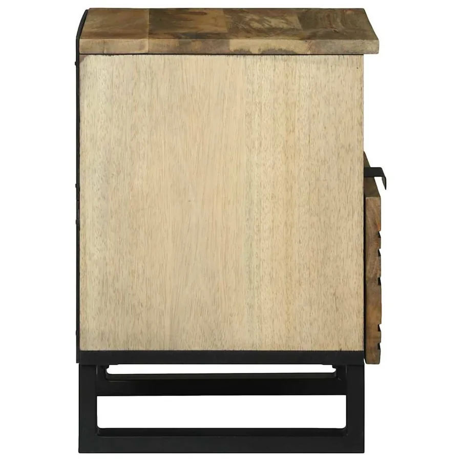Table de chevet 2 pcs Naturel 40 x 33 x 46 cm Bois d'ingénierie - 5