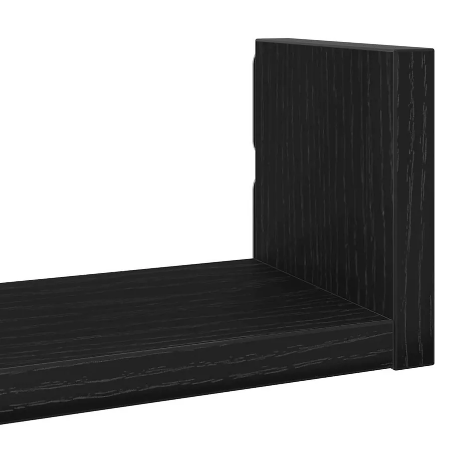 Étagères murales 3 pcs en chêne noir contrecollé - 8