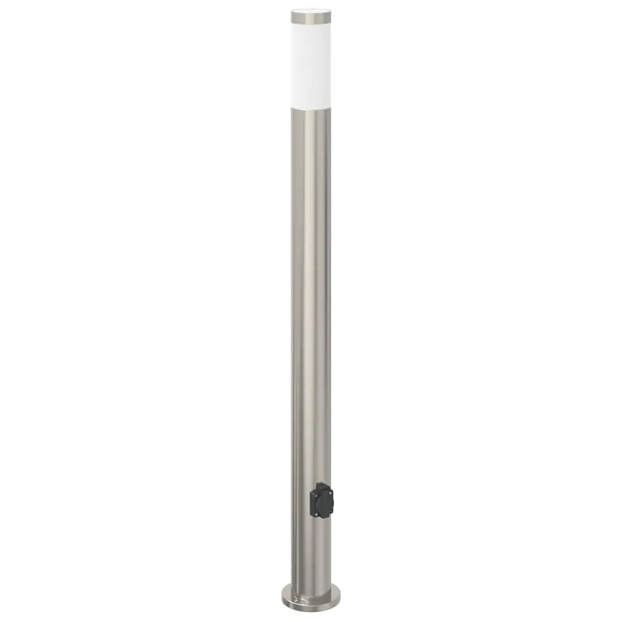 Borne lumineuse avec sortie lot de 3 110 cm acier inoxydable IP44 - 4