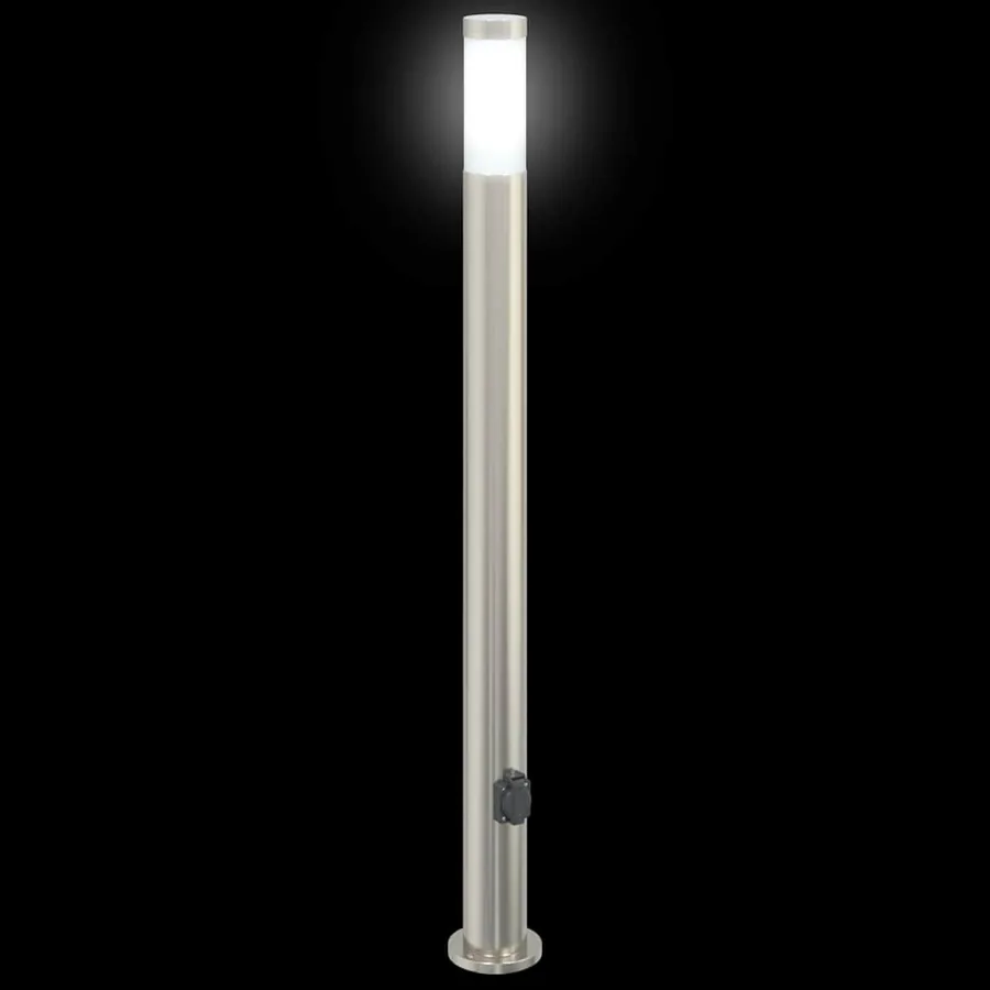 Borne lumineuse avec sortie lot de 3 110 cm acier inoxydable IP44 - 5