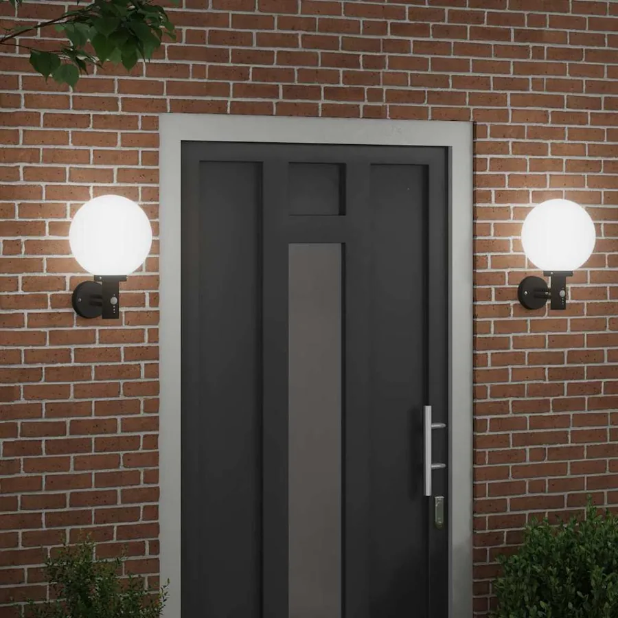 Applique Murale Extérieure 2 pcs Noir 28 x 25 x 38 cm - 3