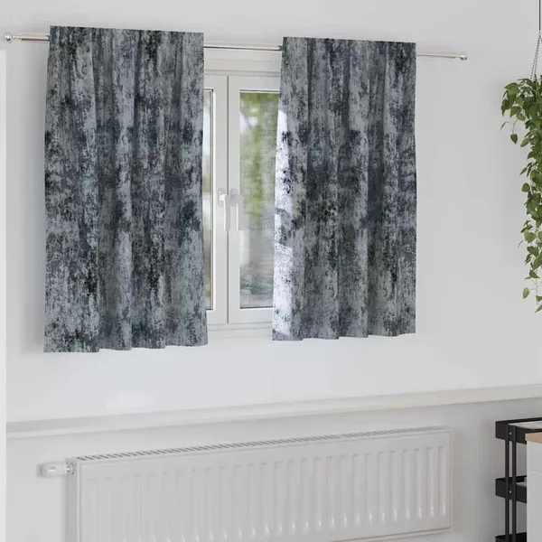 Rideaux en velours 2 pcs Gris Argenté 140 x 140 cm Velours