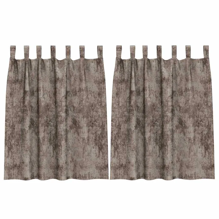 Rideaux en velours 2 pcs Cappuccino 140 x 140 cm Velours - 2