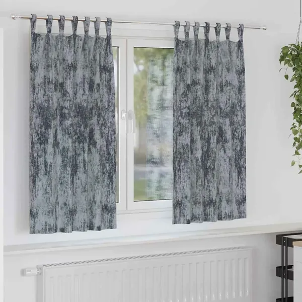 Rideaux en velours 2 pcs Gris Argenté 175 x 140 cm Velours