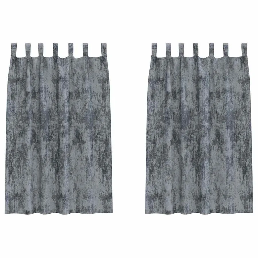 Rideaux en velours 2 pcs Gris Argenté 175 x 140 cm Velours - 2