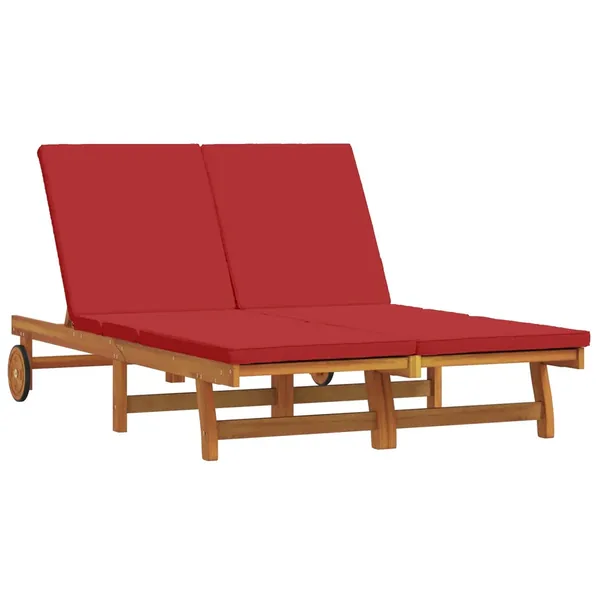 Transat Marron 125 x 200 x 84 cm Bois d'Acacia Massif