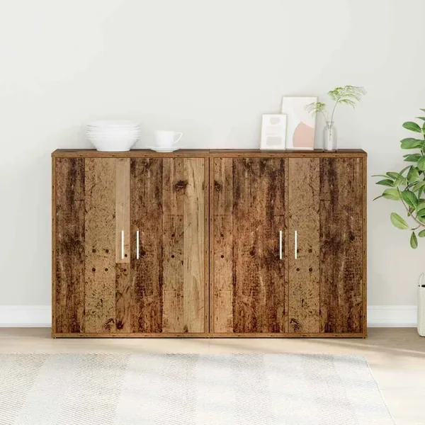 Buffet 2 pcs Bois ancien 60 x 31 x 70 cm Bois d'ingénierie