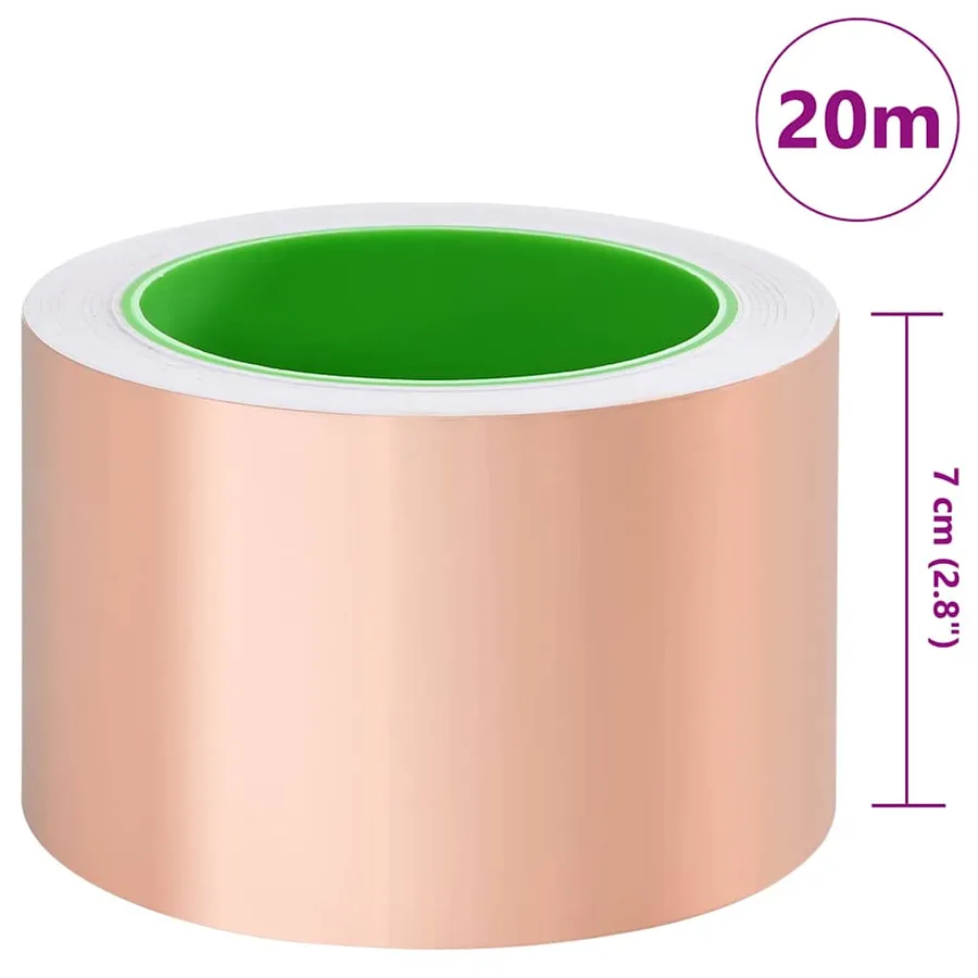 Ruban en cuivre pour la protection des escargots 6 pcs Cuivre - 8