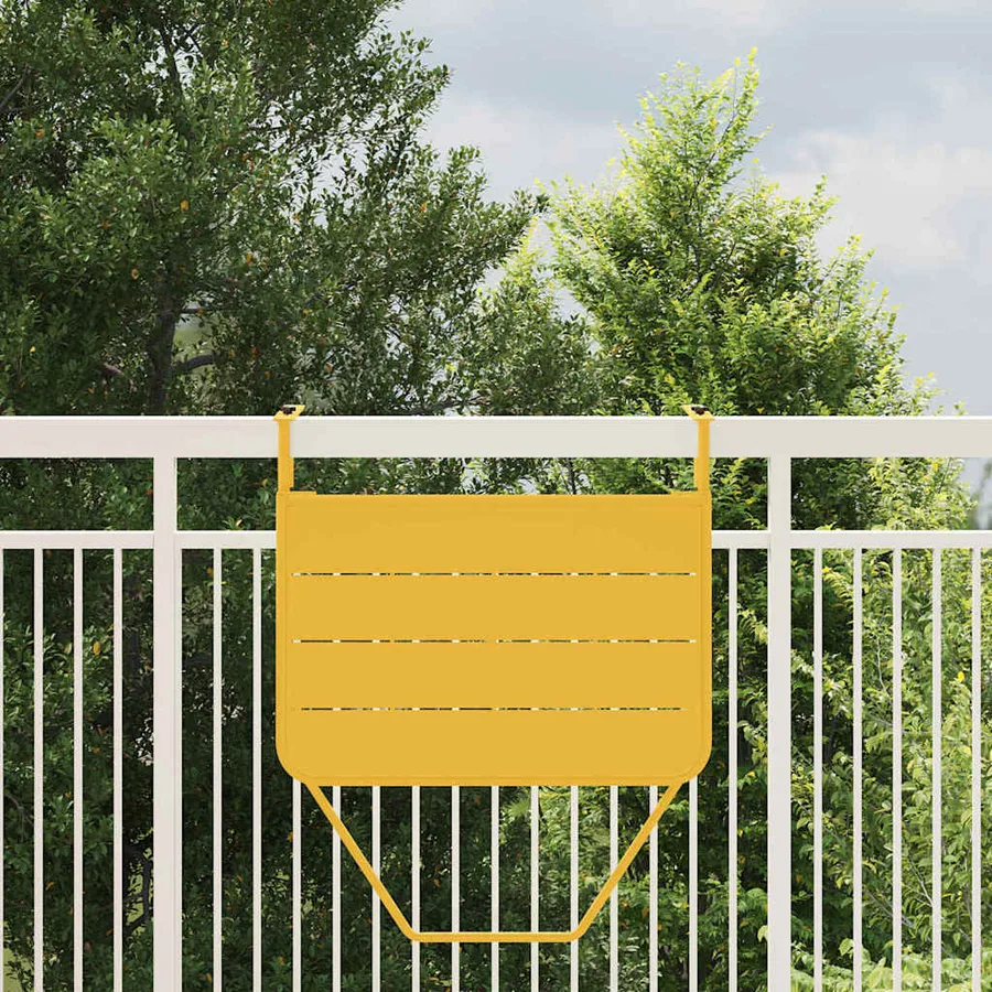 Table Suspendue de Balcon Moutarde 60 x 39 x 65 cm Acier - 4