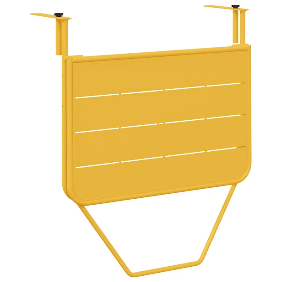 Table Suspendue de Balcon Moutarde 60 x 39 x 65 cm Acier - 5