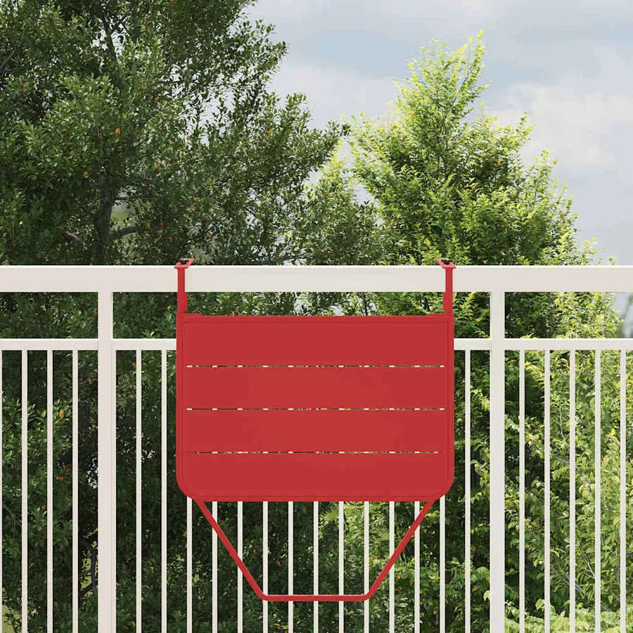 Table Suspendue de Balcon Rouge 60 x 39 x 65 cm Acier - 4