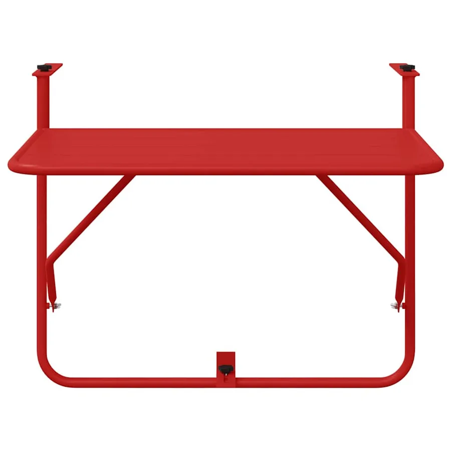 Table Suspendue de Balcon Rouge 60 x 39 x 65 cm Acier - 6