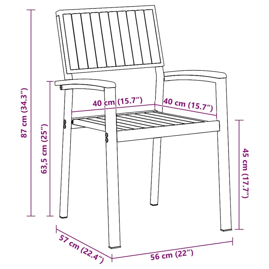 Ensemble de salle à manger pour jardin 5 pcs Gris - 11