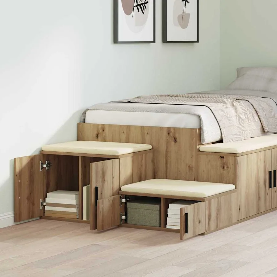 Armoire de rangement 2 pc Chêne artisanal 127 x 41 x 40 cm - 4