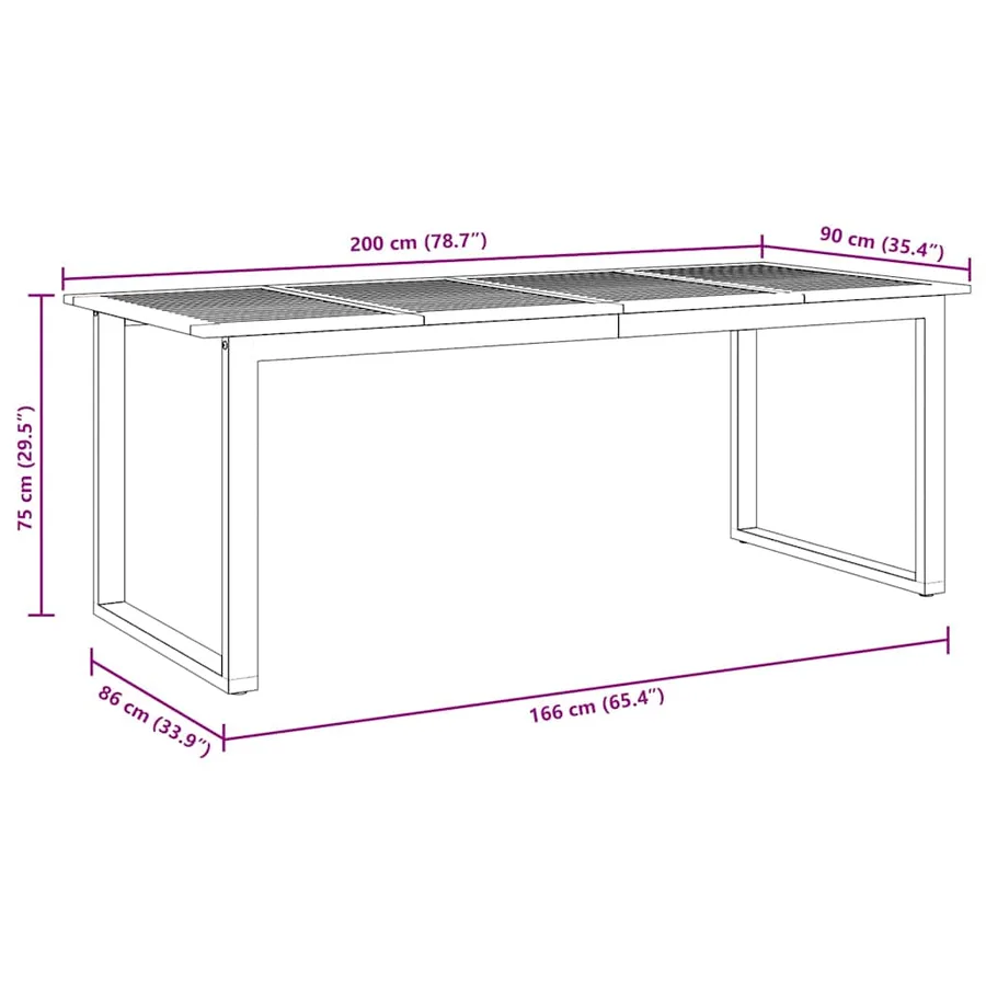 Ensemble de salle à manger pour jardin 7 pcs Gris - 12