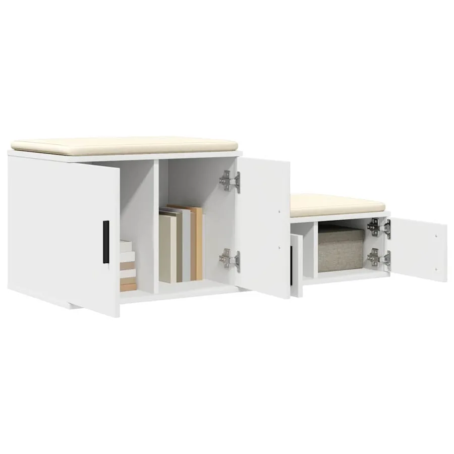 Armoire de rangement 2 pcs Blanc 127 x 41 x 40 cm - 3