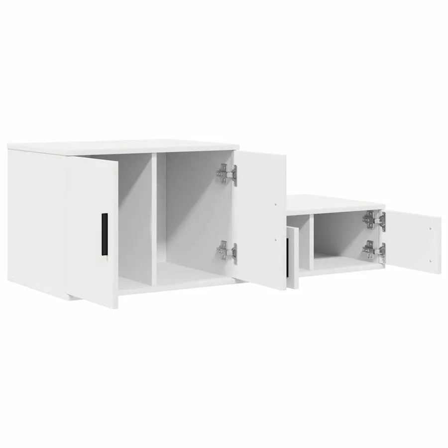 Armoire de rangement 2 pcs Blanc 127 x 41 x 40 cm - 6
