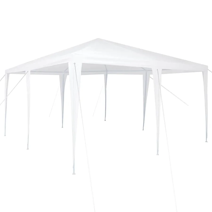 Tente de fête Blanc 400 x 400 x 266 cm Polyéthylène et acier - 2