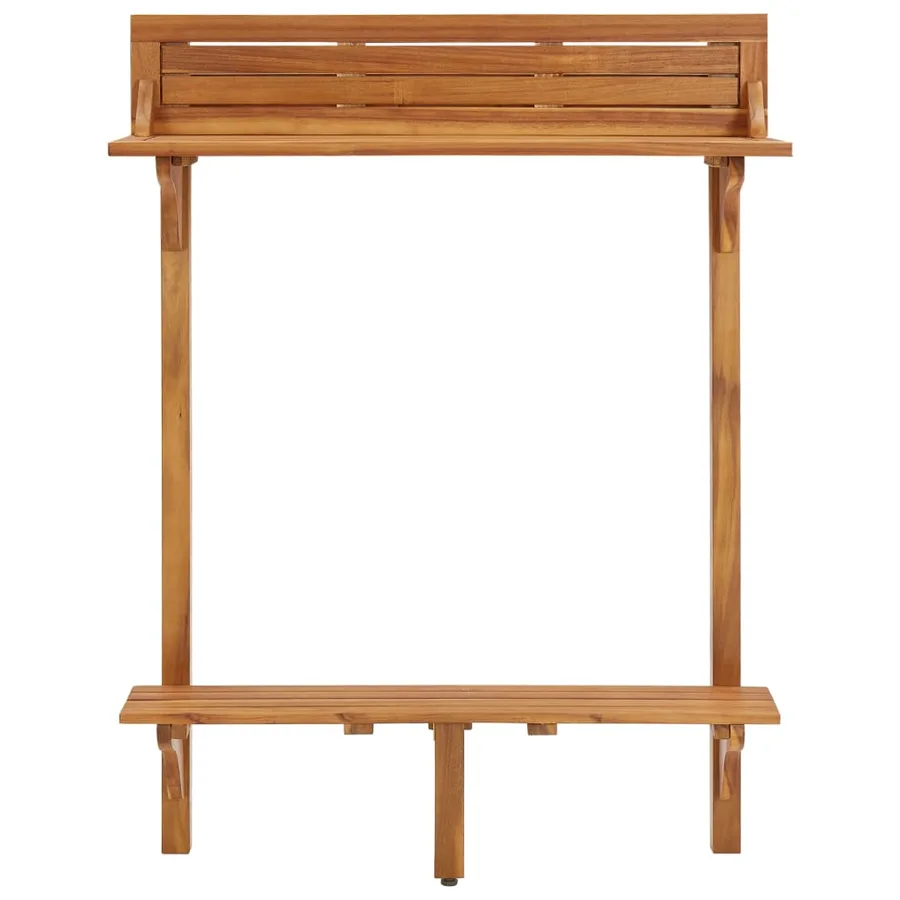 Table de bar de balcon 90x37x122,5 cm Bois d'acacia massif - 3