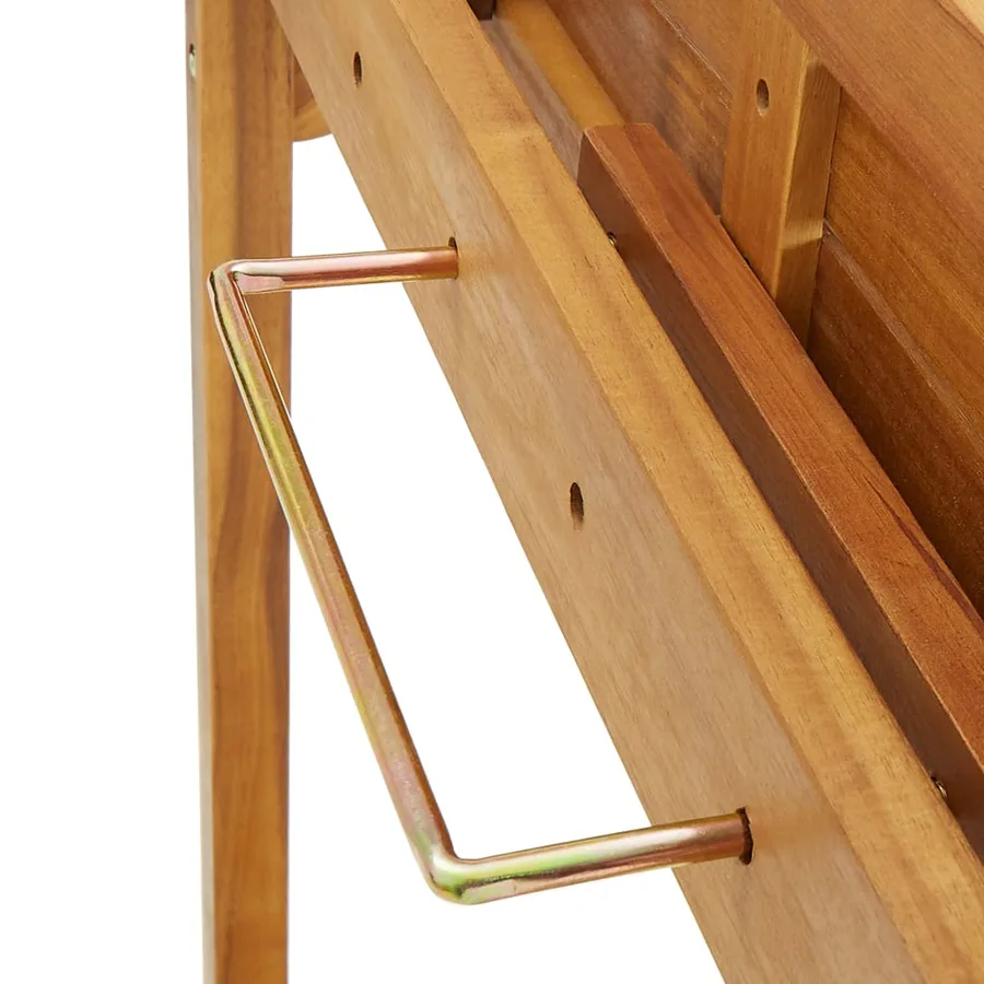 Table de bar de balcon 90x37x122,5 cm Bois d'acacia massif - 7
