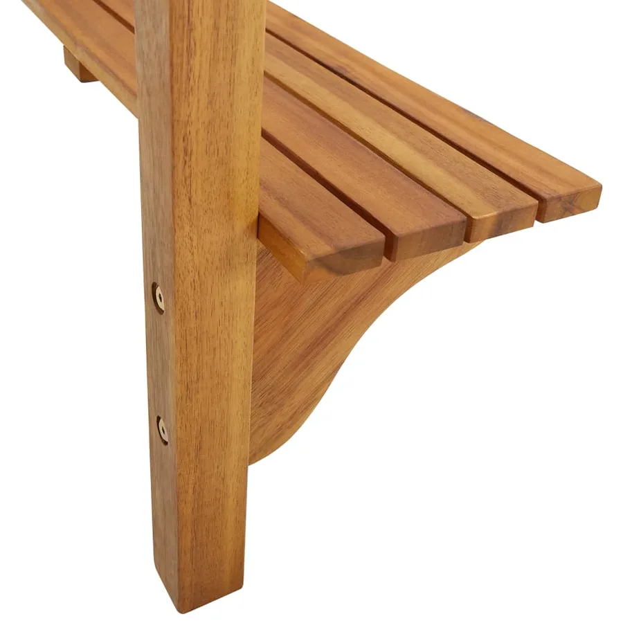Table de bar de balcon 90x37x122,5 cm Bois d'acacia massif - 8