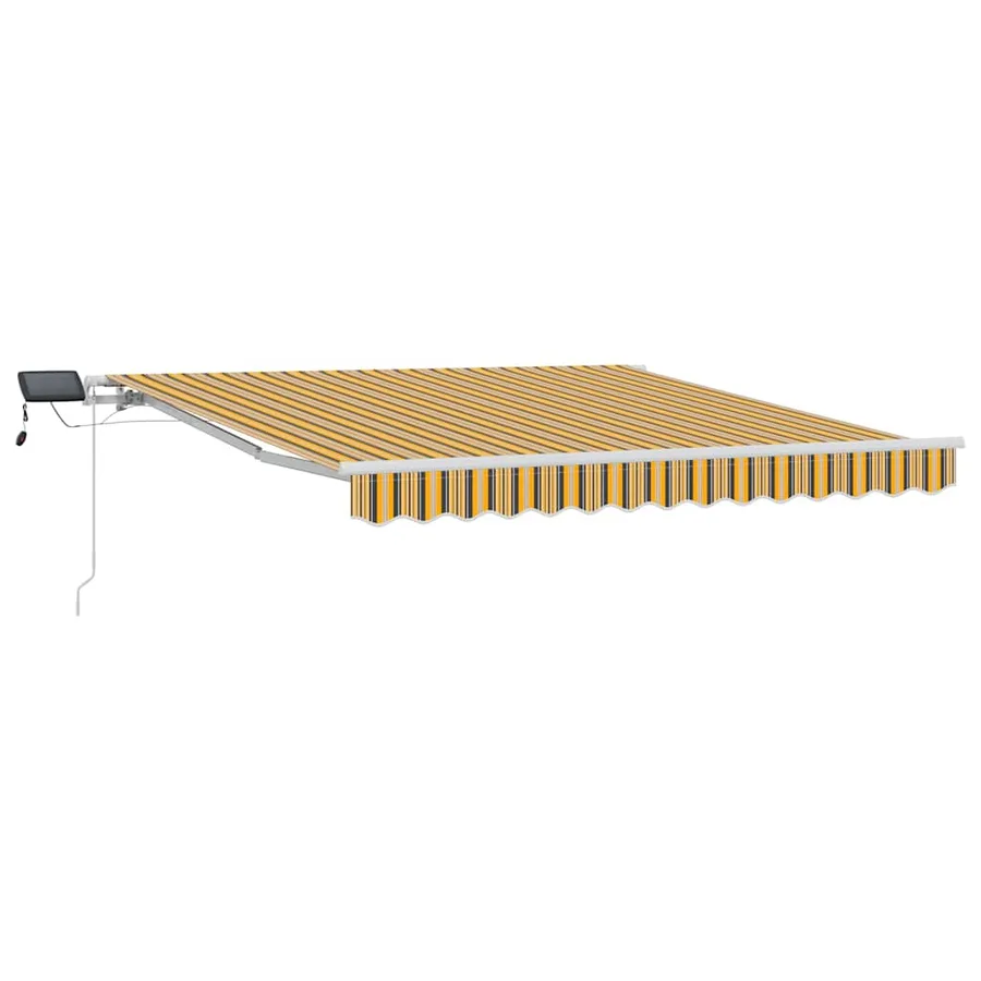Auvent rétractable Multicolore 350 x 250 cm Tissu et Aluminium - 2