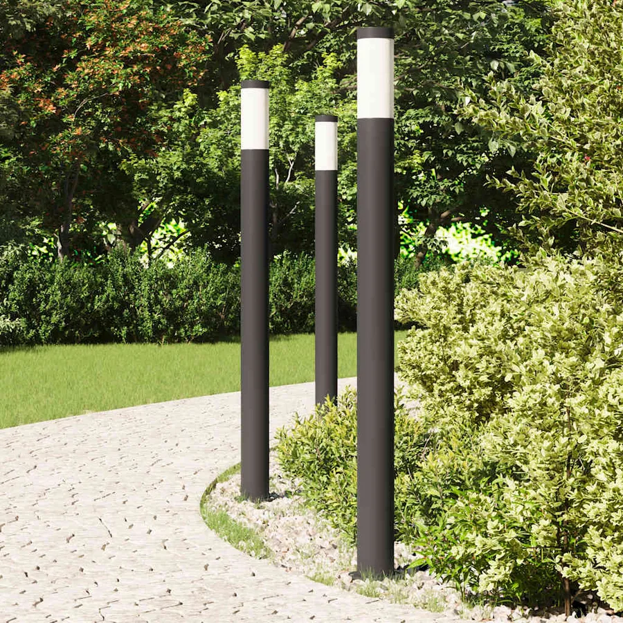 Borne lumineuse lot de 3 110 cm acier inoxydable IP44 - 3