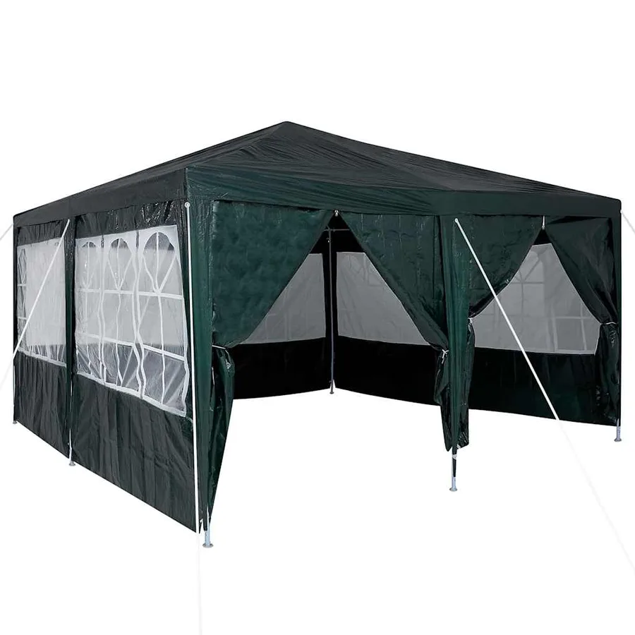 Tente de fête Vert 400 x 400 x 266 cm Polyéthylène - 2