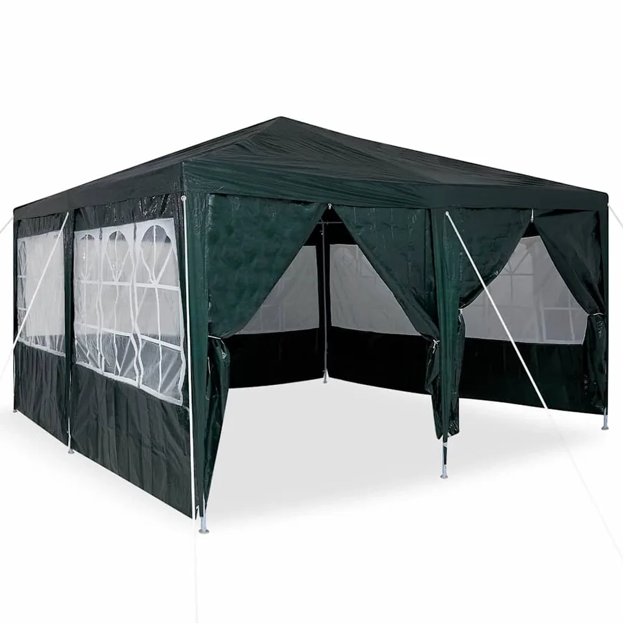 Tente de fête Vert 400 x 400 x 266 cm Polyéthylène - 3