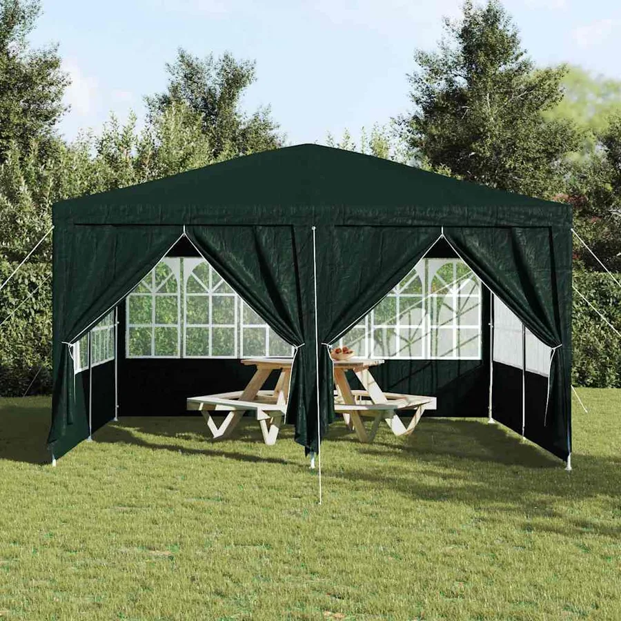 Tente de fête Vert 400 x 400 x 266 cm Polyéthylène - 4