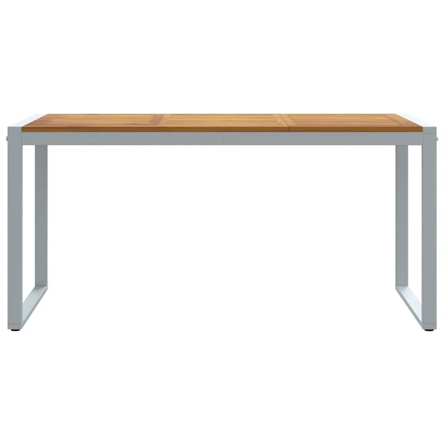 Table de Jardin Gris 160 x 80 x 75 cm Bois d'Acacia Massif - 5
